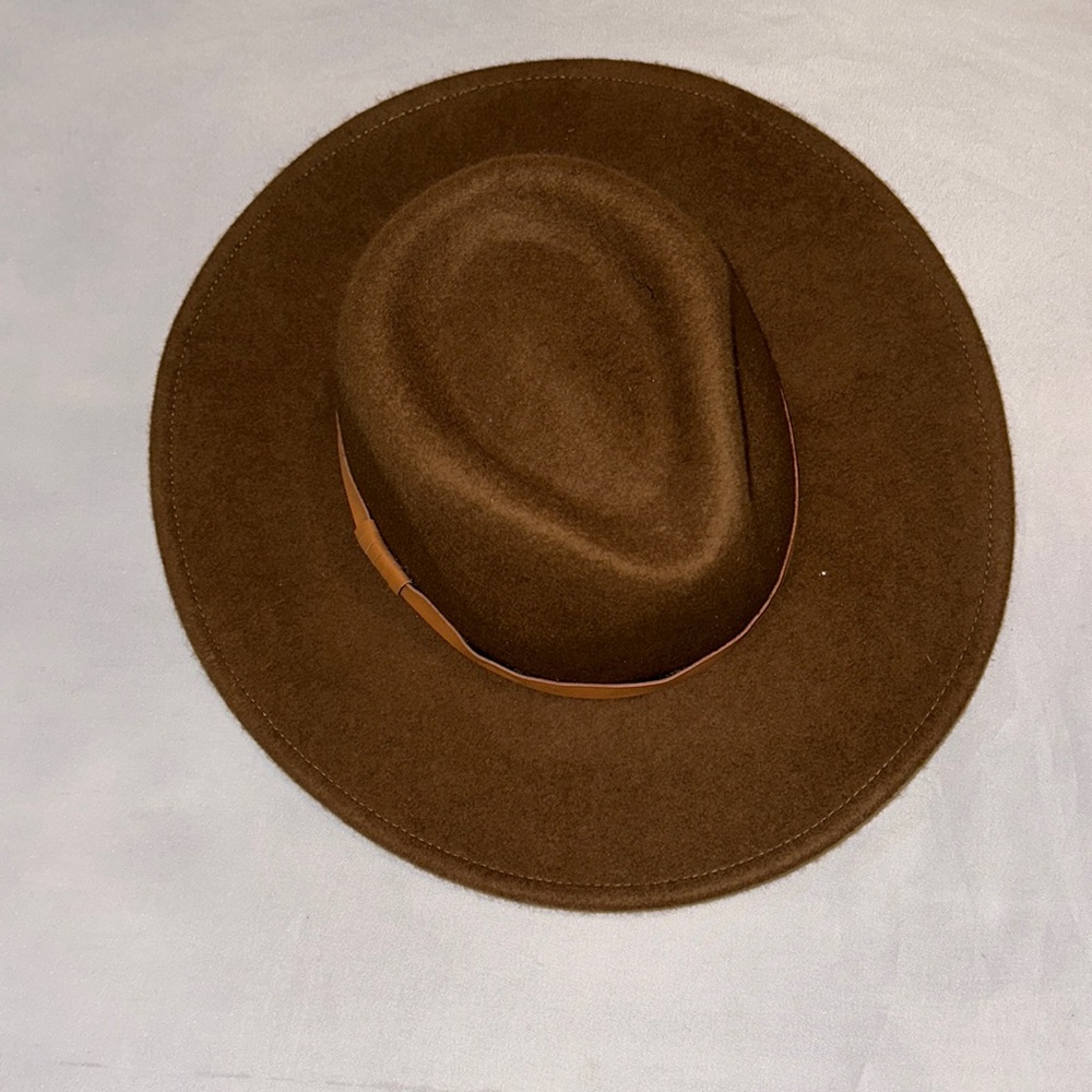 Brown wool  fedora style hat